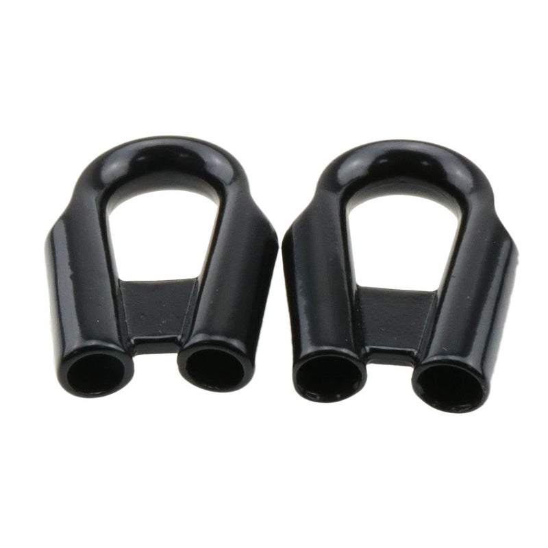 MEETOOT Winch Rope Tube 2pcs Black M8 Stainless Steel Rope Tube Thimble Collar with Gear Wire Tube Thimble Winch Wire Rope Cable Wire Rope Thimbles - Image 5